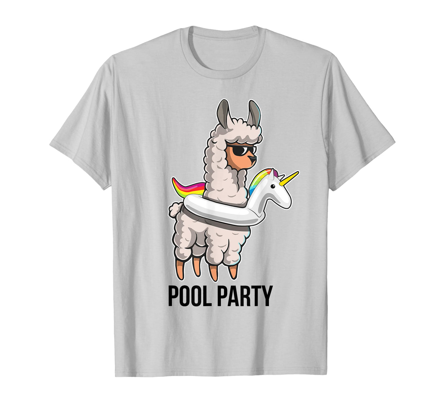 Pool Party Llama Unicorn Float Shirt Funny Llama Gifts Women T-Shirt