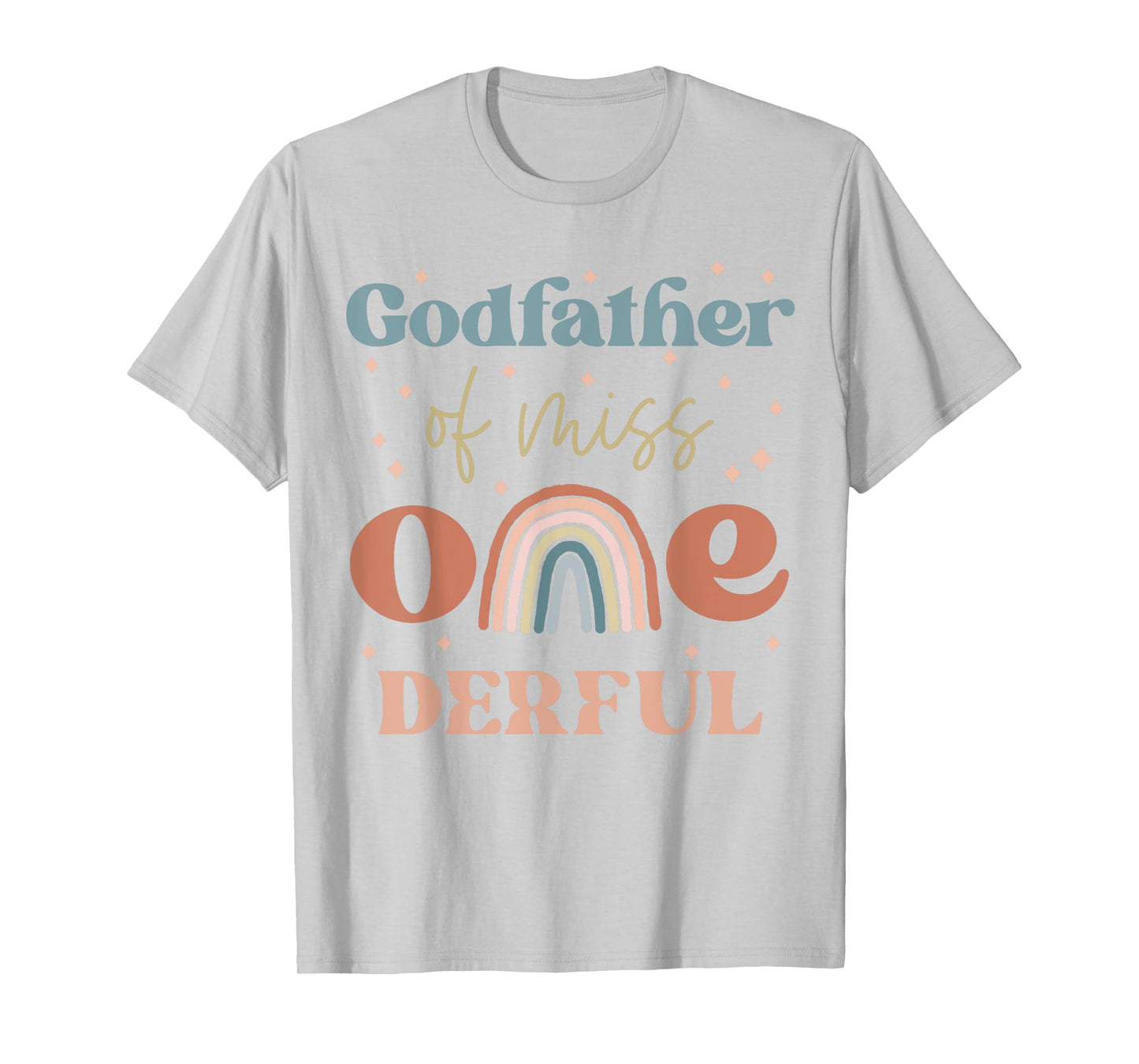 Godfather of Miss Onederful Boho Rainbow First Birthday T-Shirt