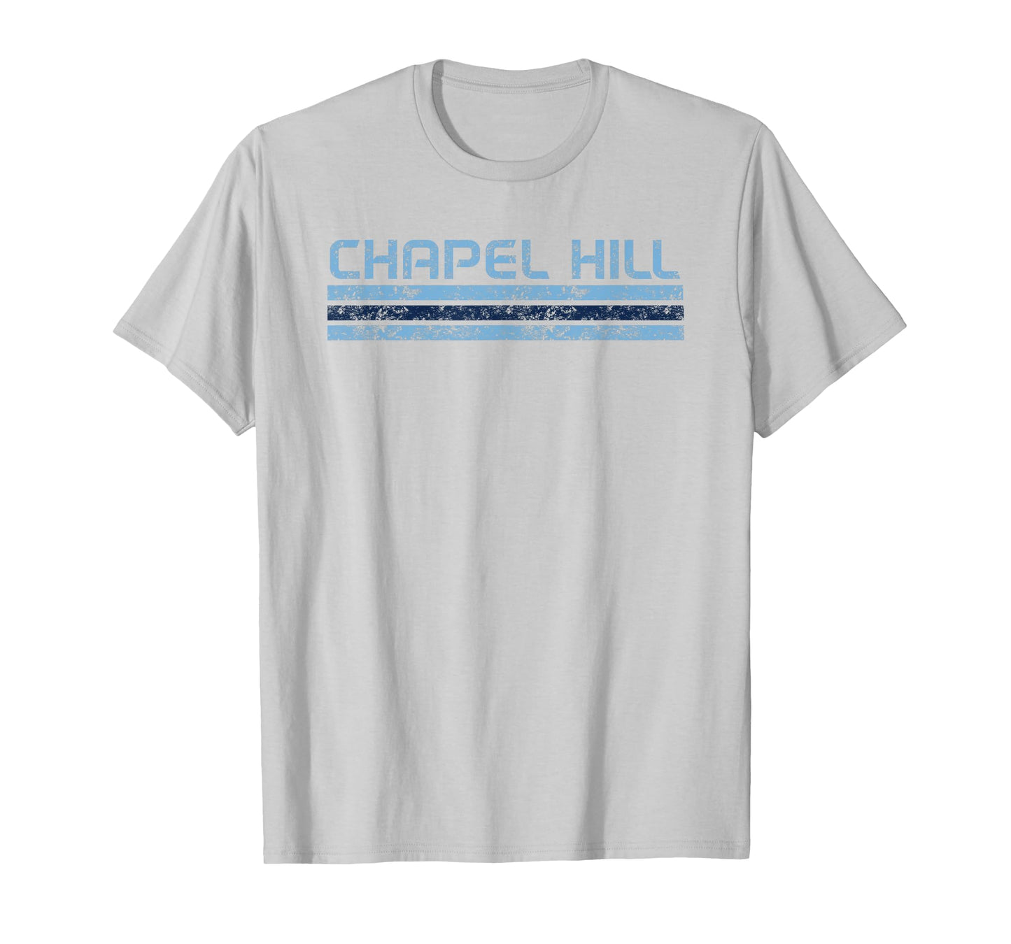 Chapel Hill North Carolina Retro Vintage Weathered Stripe T-Shirt