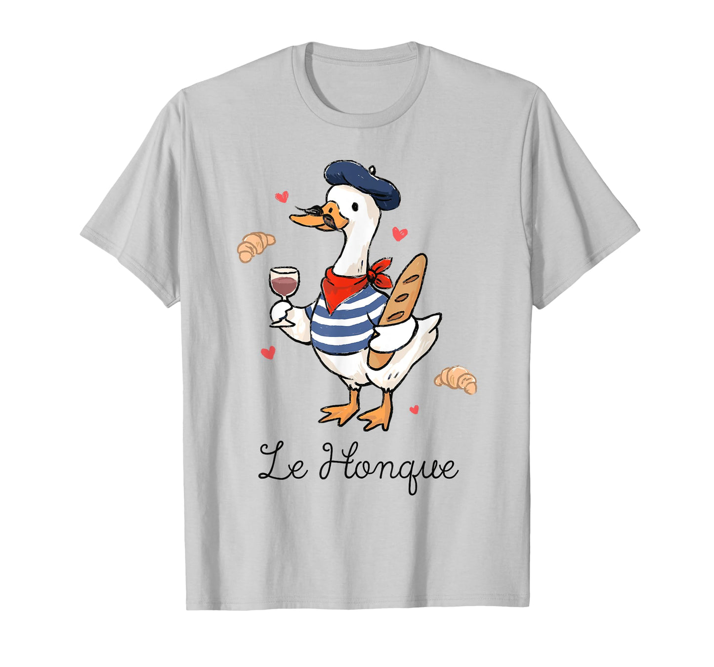 Retro Le Honque Silly Goose Baker Loving Baking Duck Meme T-Shirt