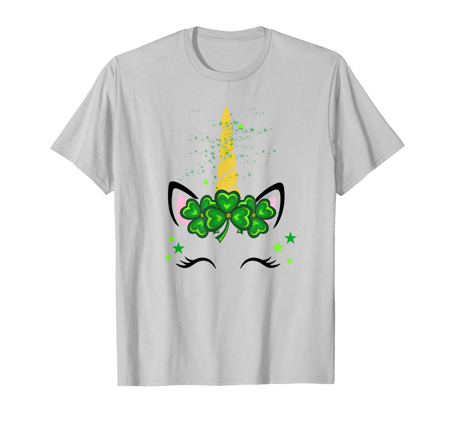 St. Patrick's Day Irish Unicorn face T-Shirt Men Women kids T-Shirt