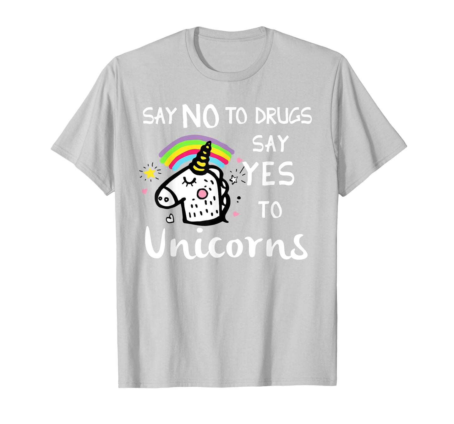 Red Ribbon Week Kids Youth Say No Say Yes to Unicorns T-Shirt