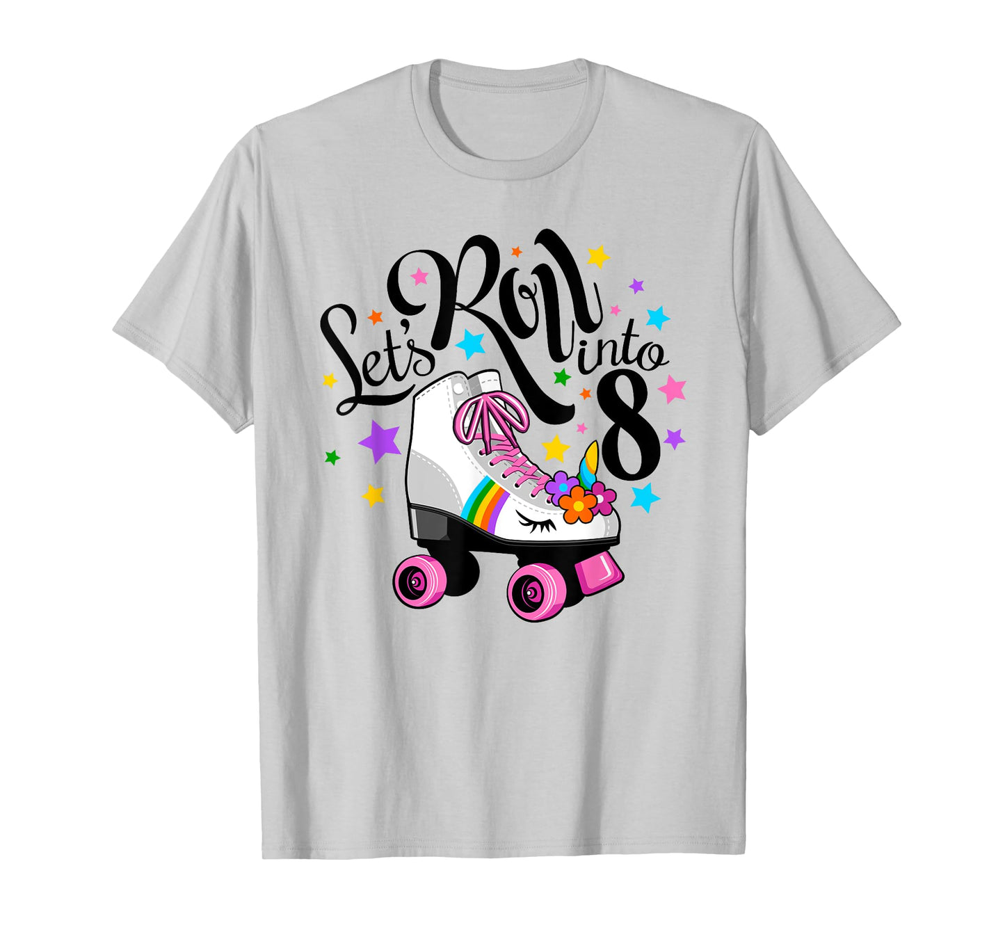Lets roll into 8 Birthday. Unicorn, Roller skate T-Shirt