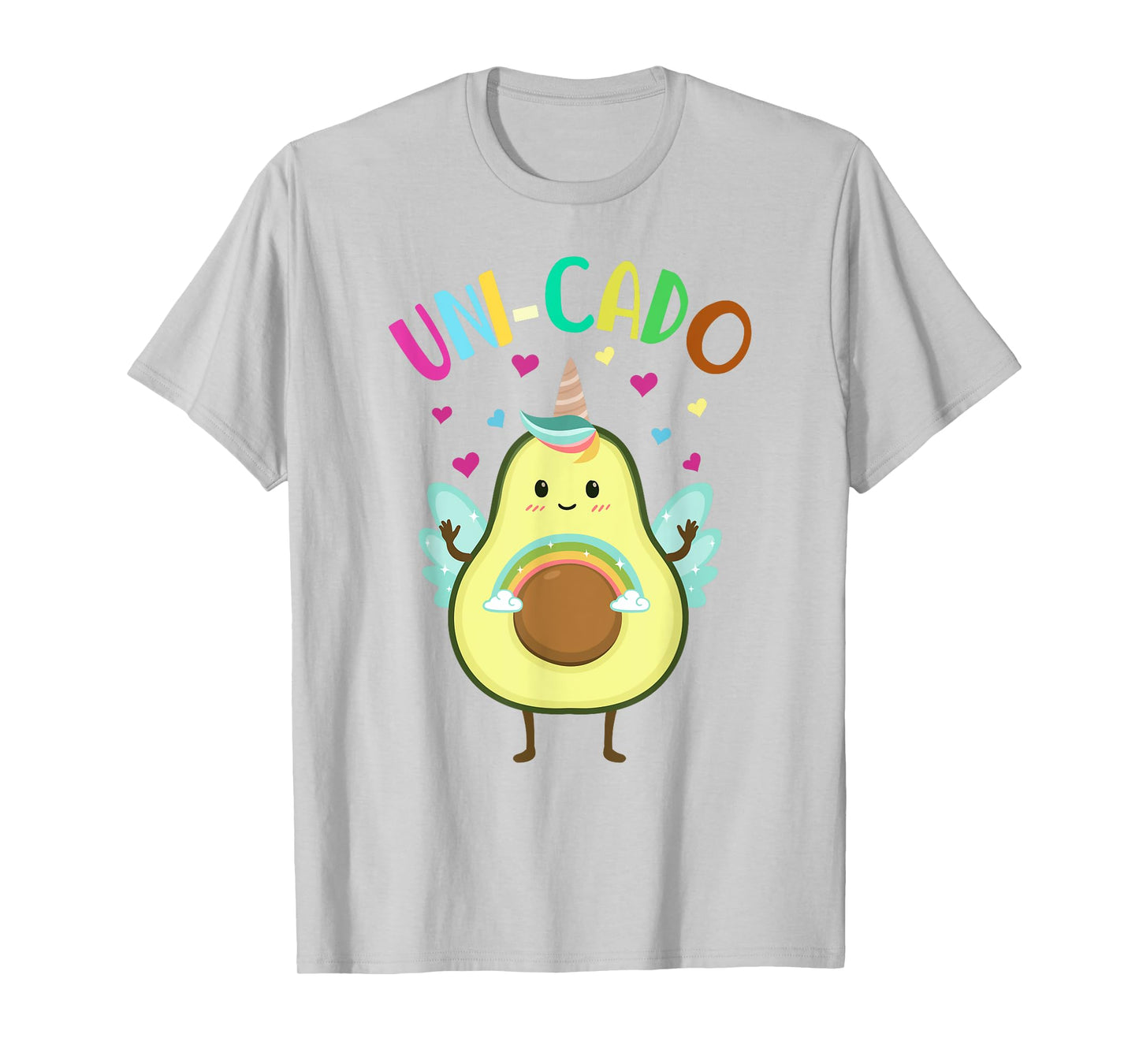 Cute Avocado Shirt Kids Toddler Little Girl Unicorn Birthday T-Shirt