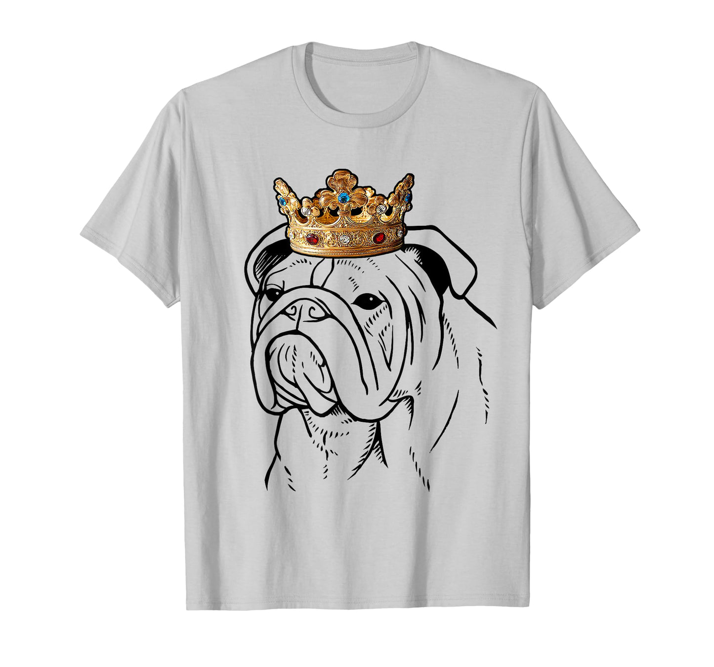 Bulldog Wearing Crown T-Shirt