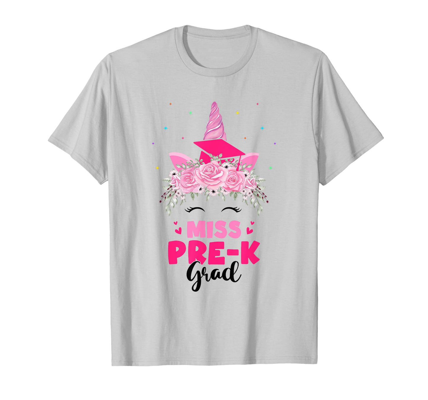 Unicorn Miss Pre-k Grad Preschool Graduation Girls Kids T-Shirt