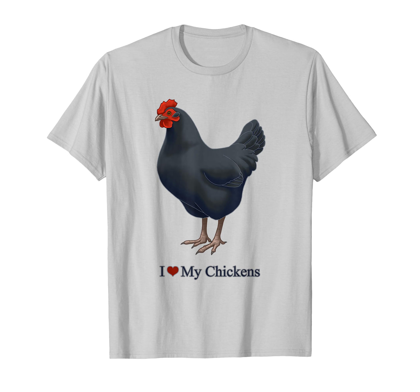 I Heart (Love) My Black Australorp Chicken Hen T-Shirt
