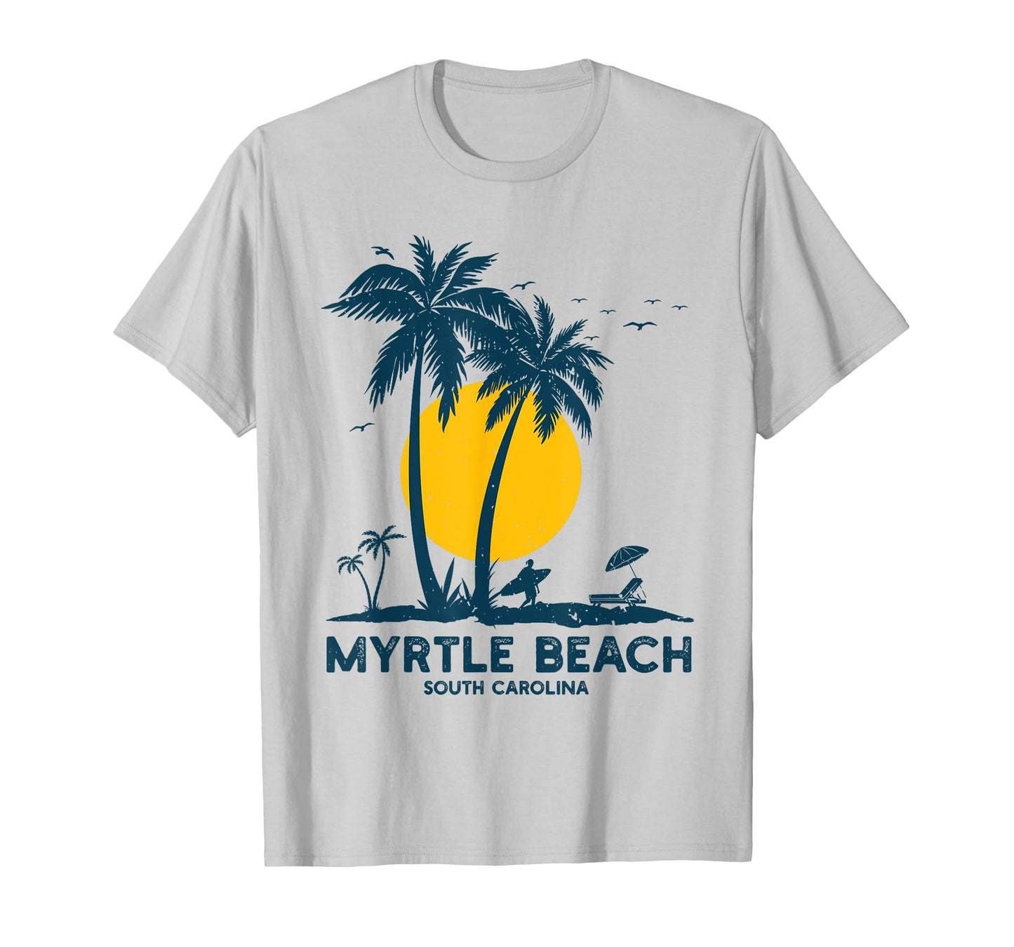 Family Vacation Retro Sunset South Carolina Myrtle Beach T-Shirt