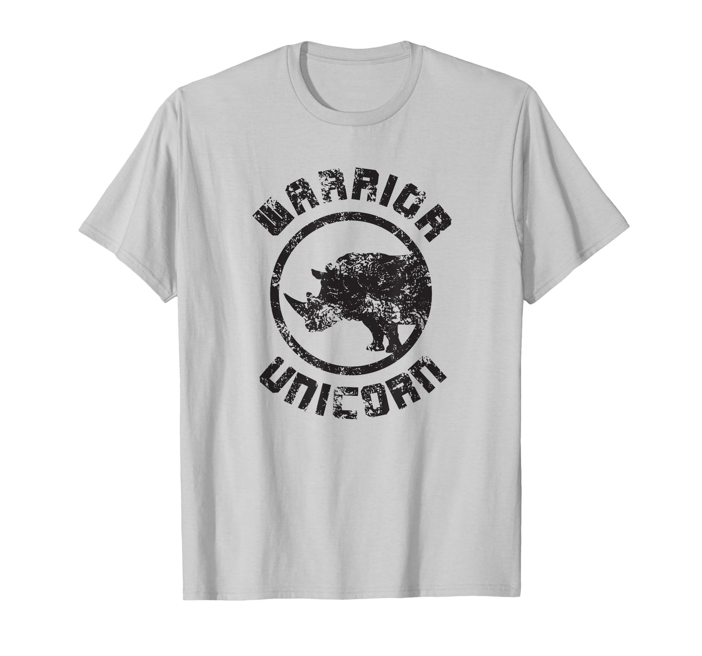 Warrior Unicorn Rhino Tshirt Distressed Graphic Tee T-Shirt