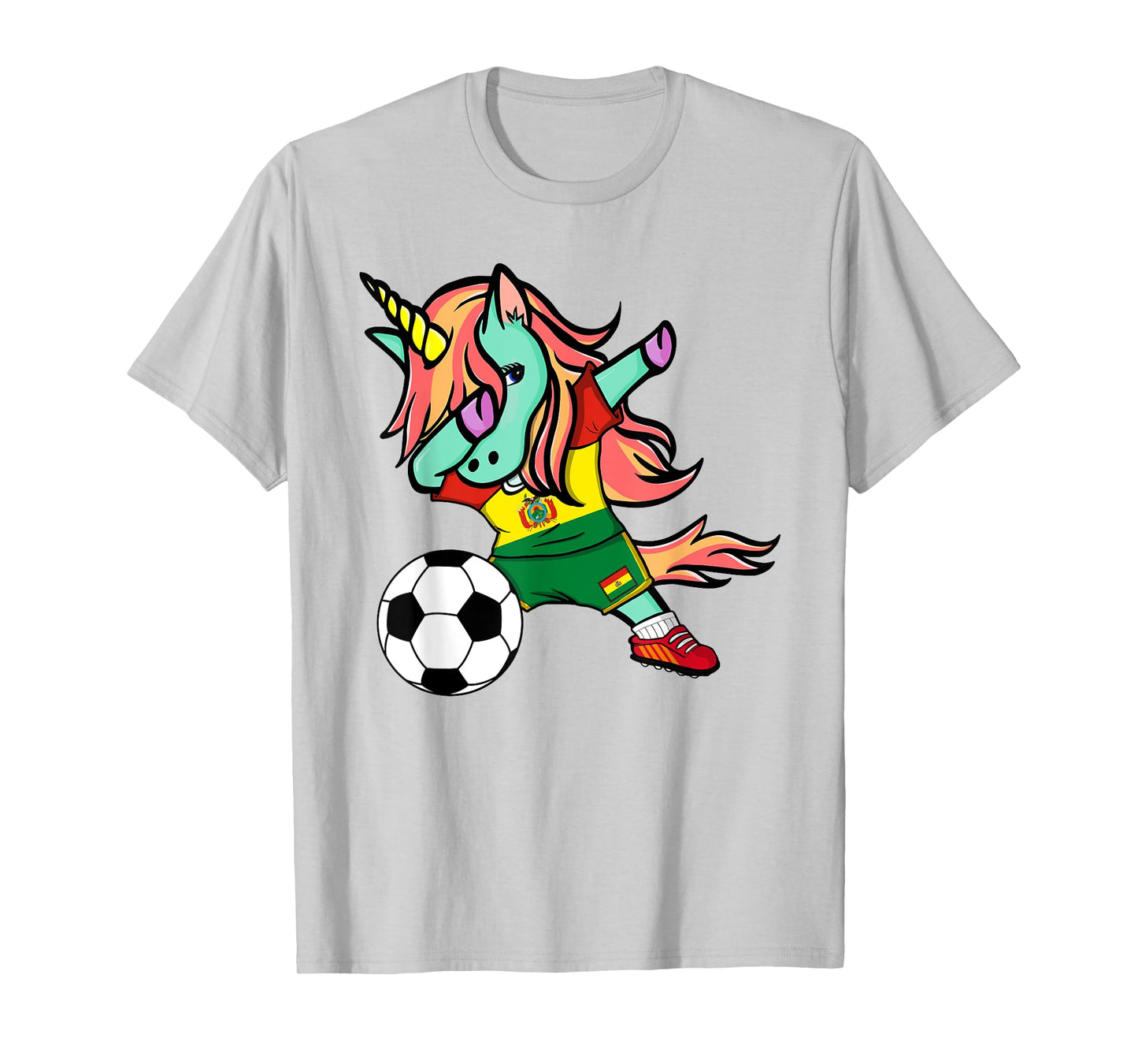 Unicorn Dab Bolivia Soccer Jersey Bolivian Football Lover T-Shirt