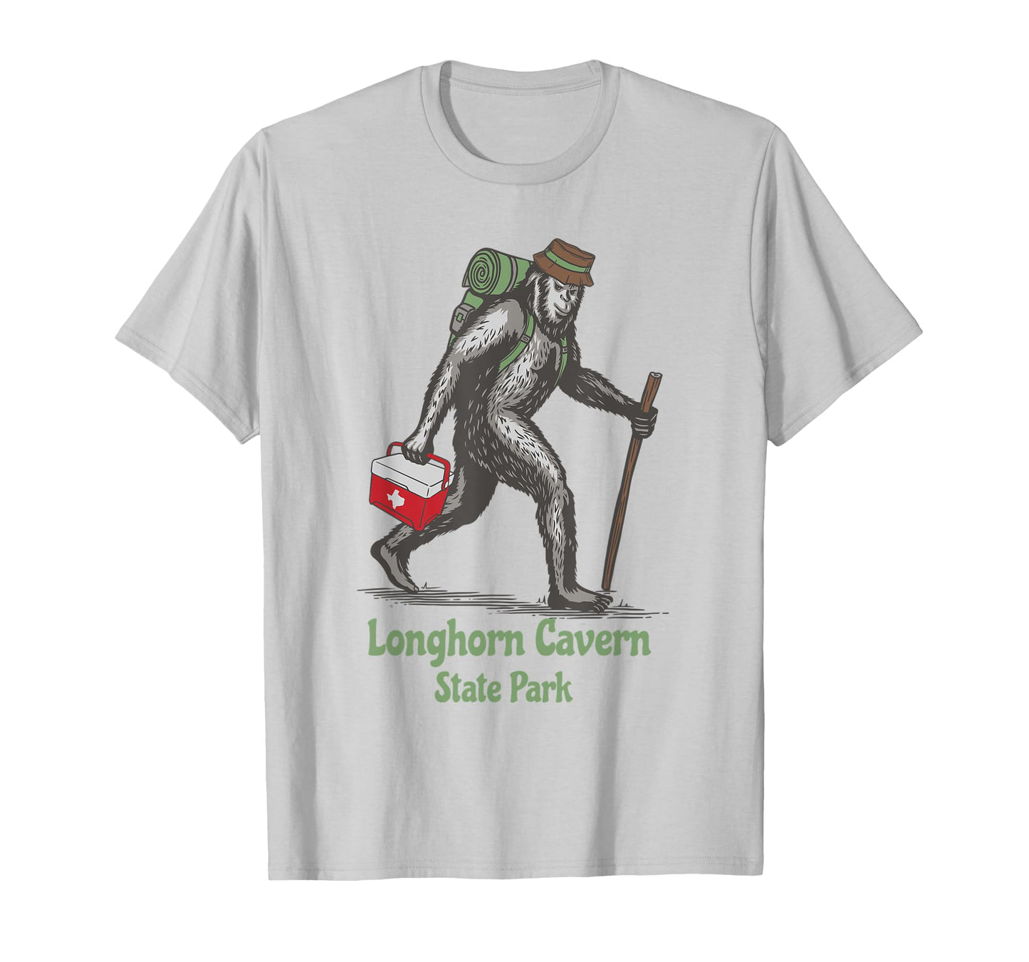 Bigfoot Sighting Longhorn Cavern State Park Texas Souvenir T-Shirt