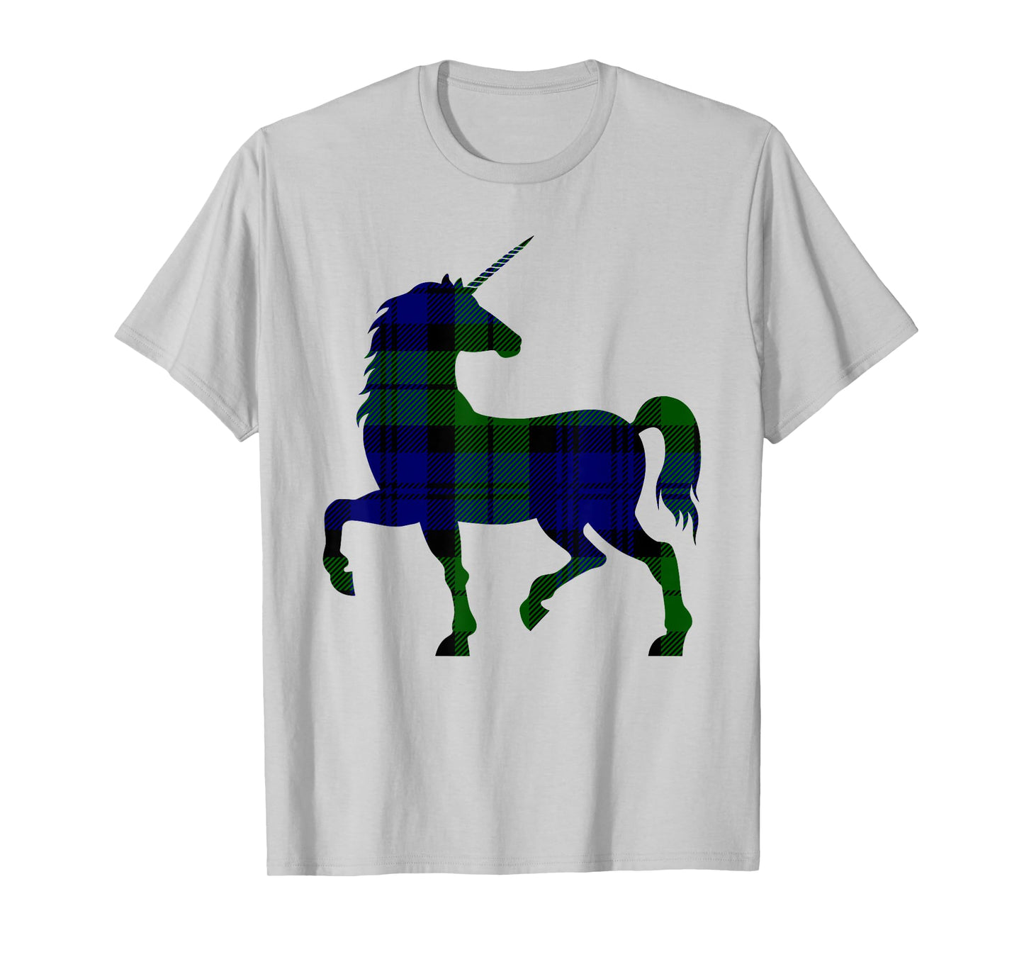 Black Watch Plaid Unicorn Scottish Pride Tartan T-Shirt T-Shirt