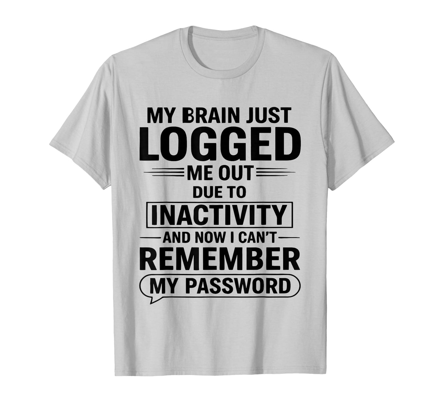 My Brain Just Logged Me Out Due to Inactivity and Now I Cant T-Shirt