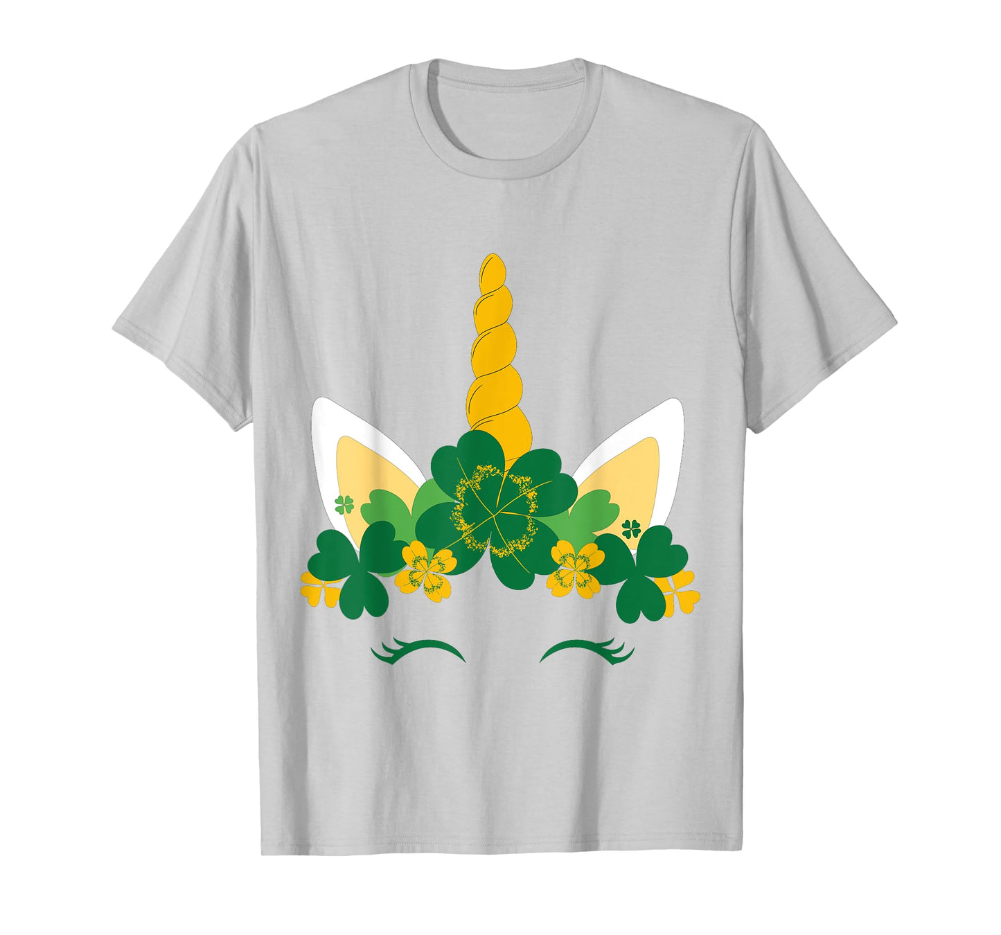 Kids St Patricks Day Unicorn Face Shamrock Pattys Toddler T-Shirt