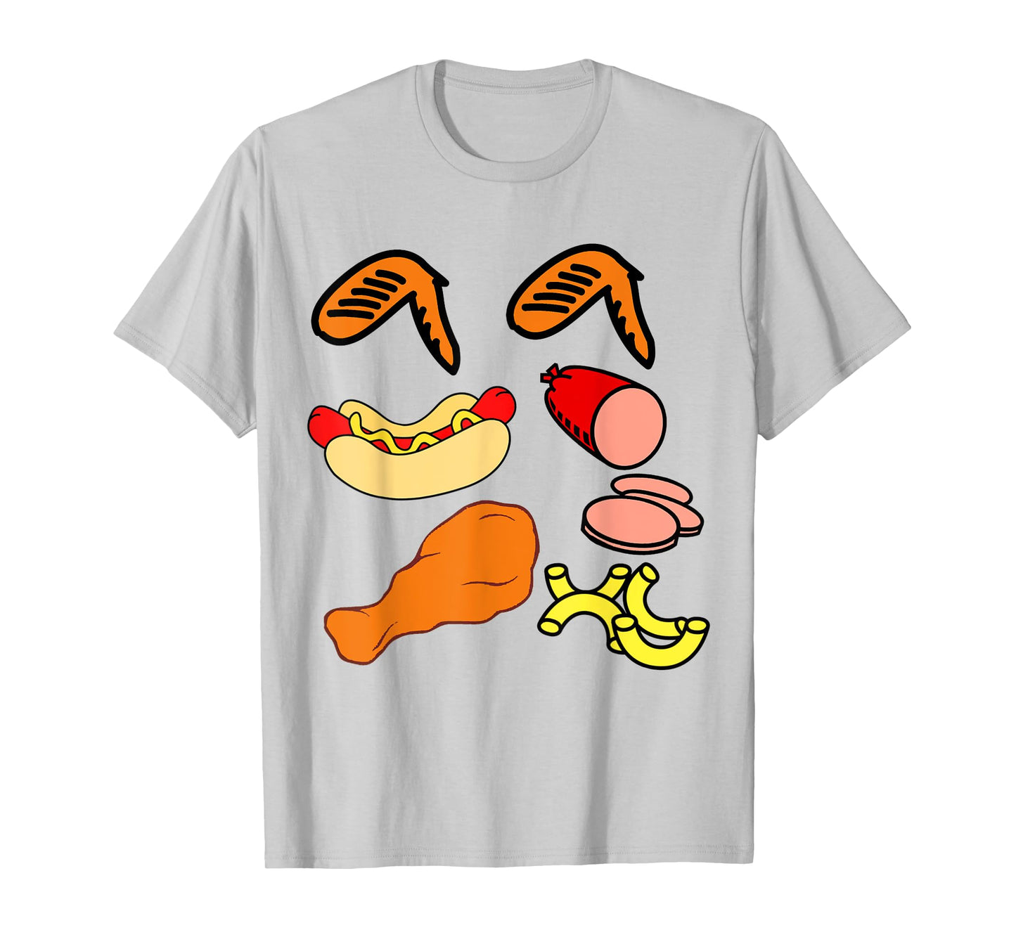 Chicken wing chicken wing hot dog and baloney funny food T-Shirt for Men Women Girls Kids