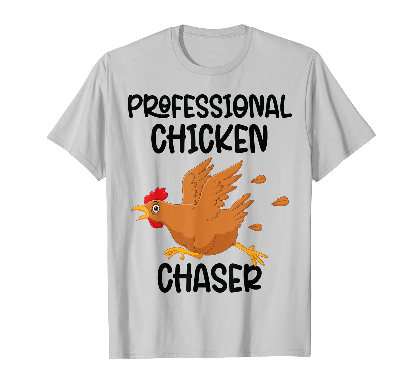 Professional Chicken Chaser Funny Farm Farmer Kids Running T-Shirt