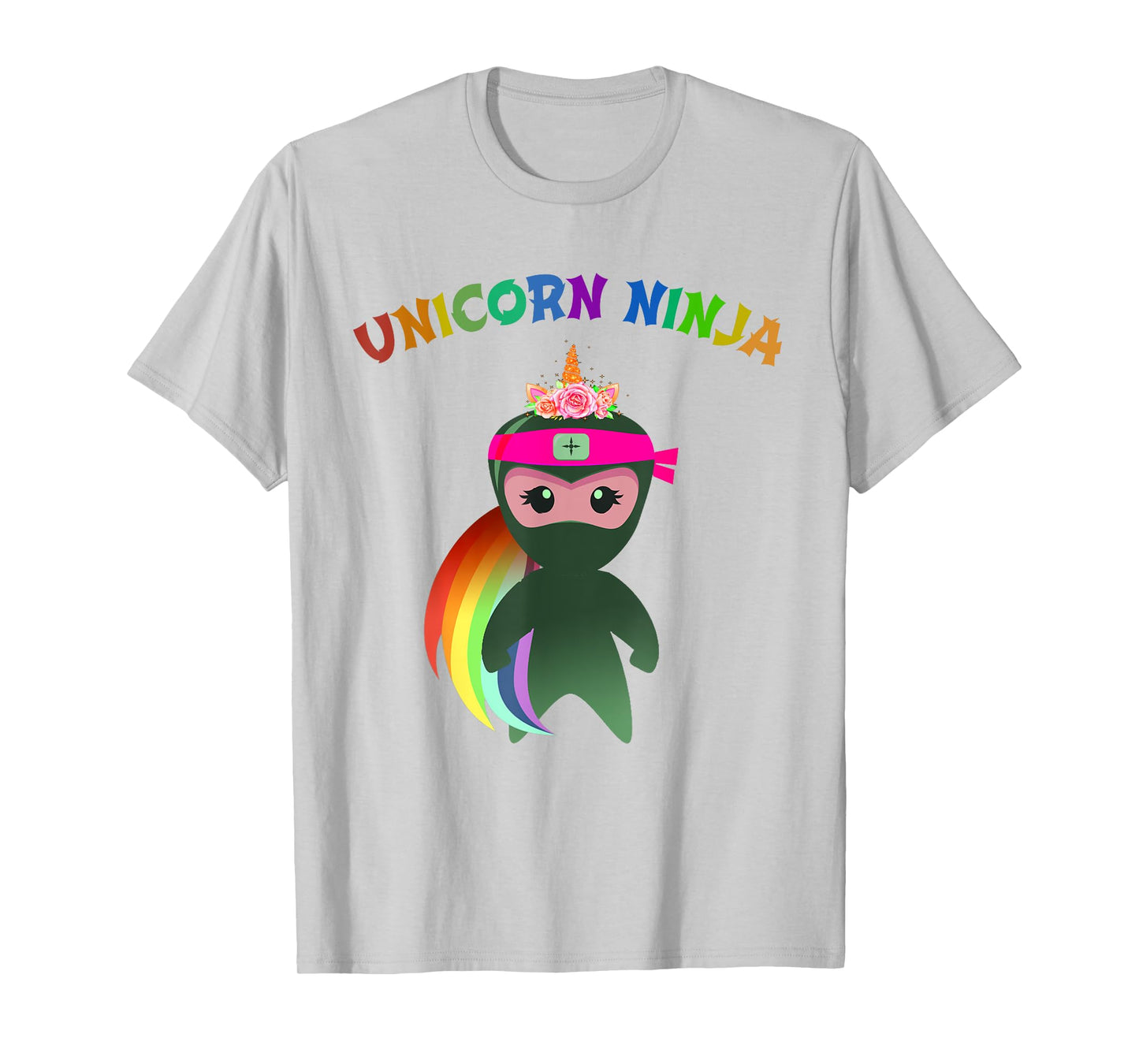 Pink UNICORN NINJA Fancy Dress Spy Girls Kids Mom Teachers T-Shirt