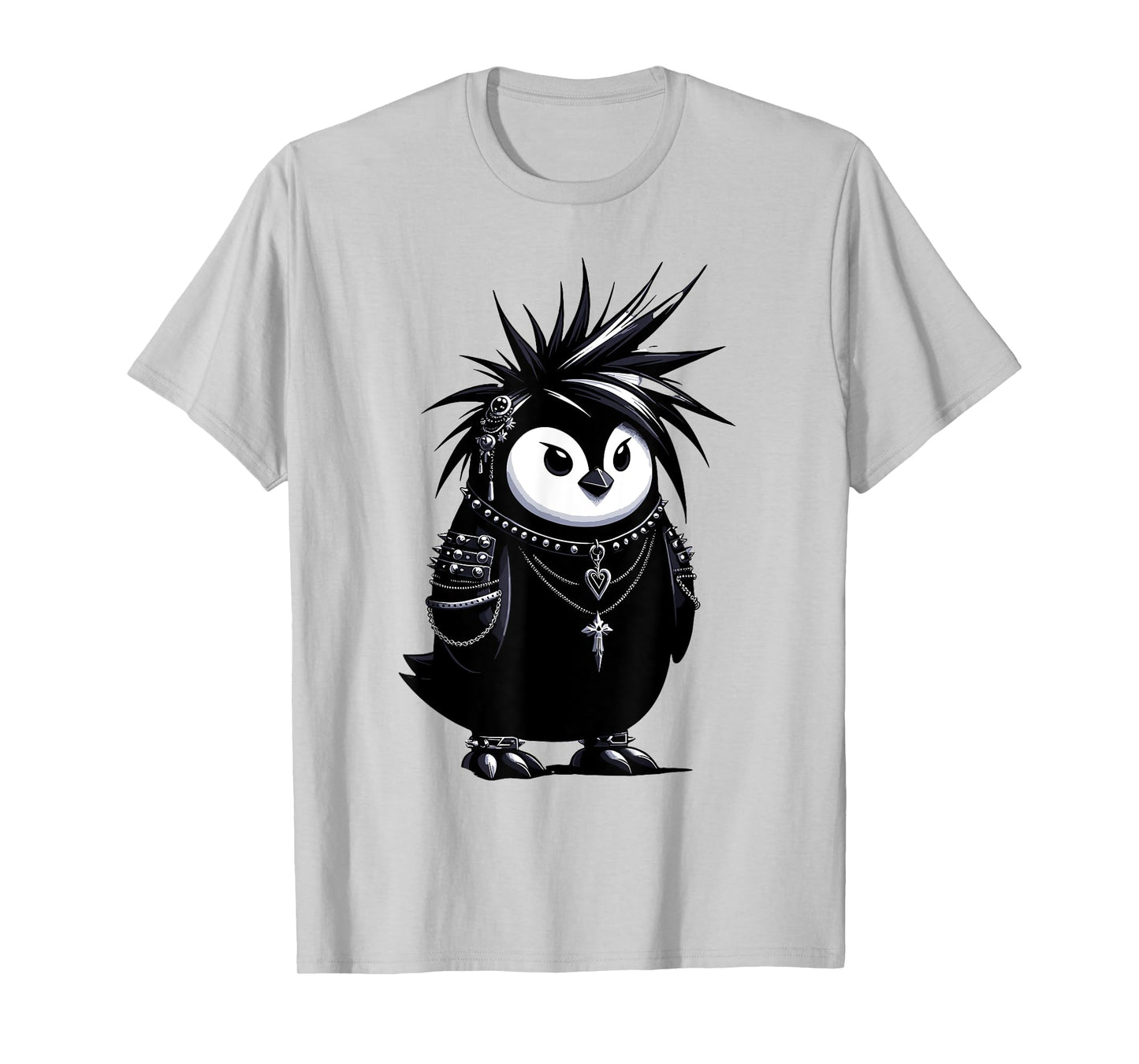 Cool Gothic Aesthetic Penguin Lover Grunge Goth Penguin T-Shirt