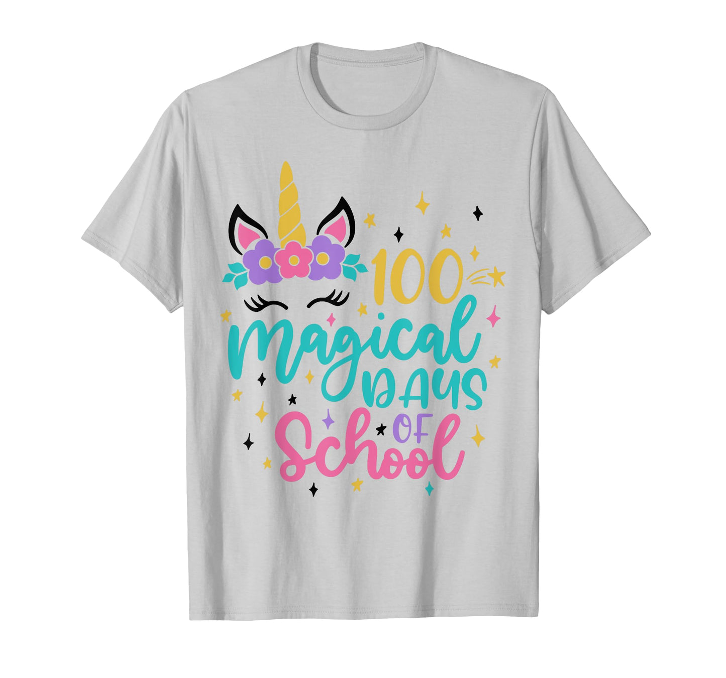 100th Day of School Unicorn 100 Magical Days Teacher Girls T-Shirt