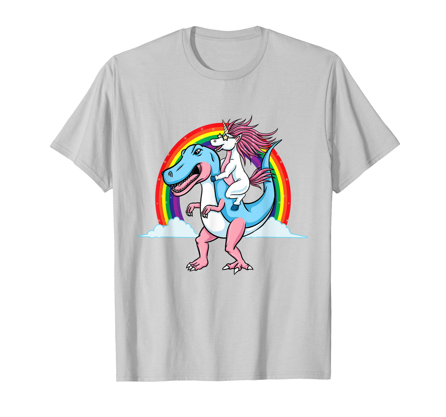 Unicorn Riding Trans Pride Dinosaur Transgender T-Shirt