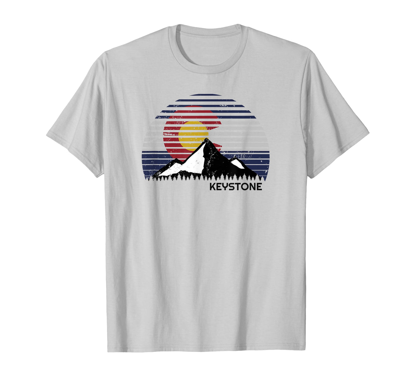 Keystone, Colorado x CO Flag Mountain Top T-Shirt
