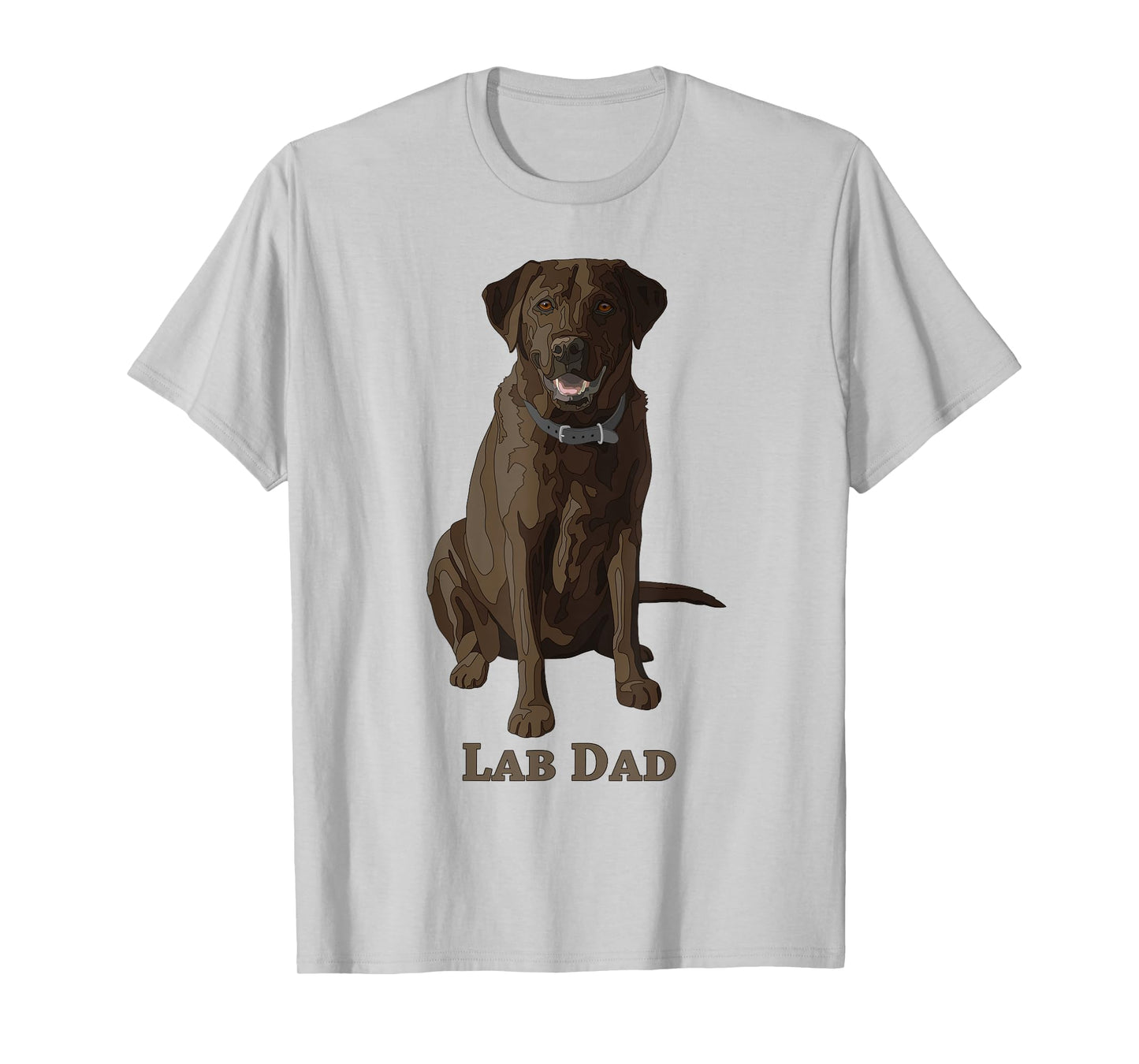 Lab Dad Chocolate Labrador Retriever Dog Lover Gift T-Shirt