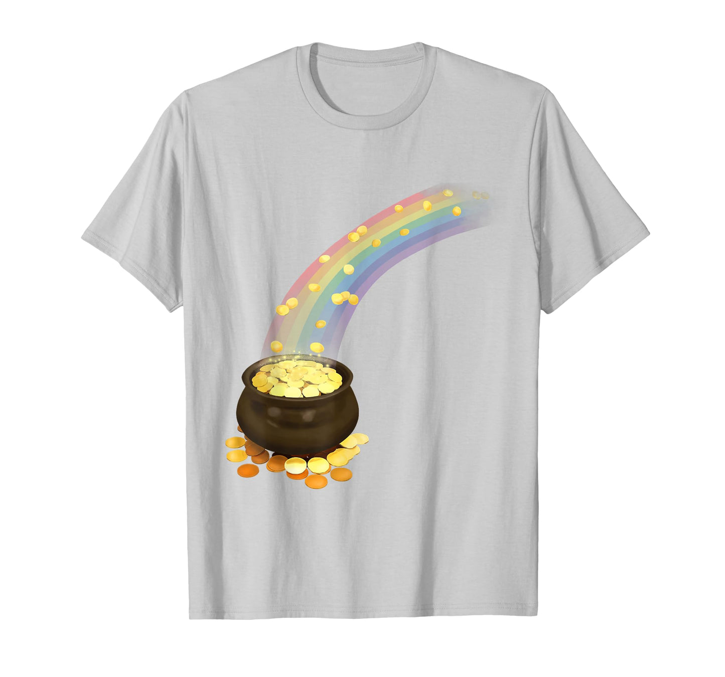 St Patrick's Day Leprechaun's Pot of Gold at End of Rainbow T-Shirt