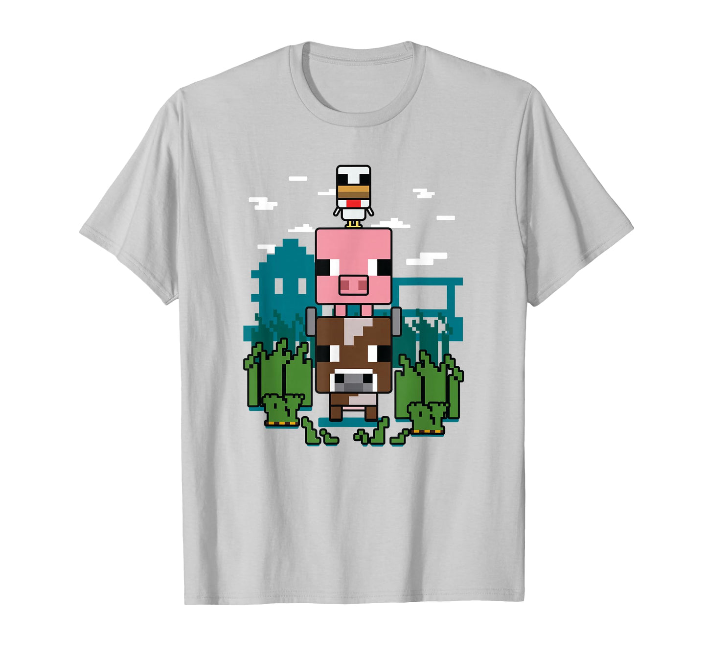 Minecraft Farm Animal Stack Poster T-Shirt