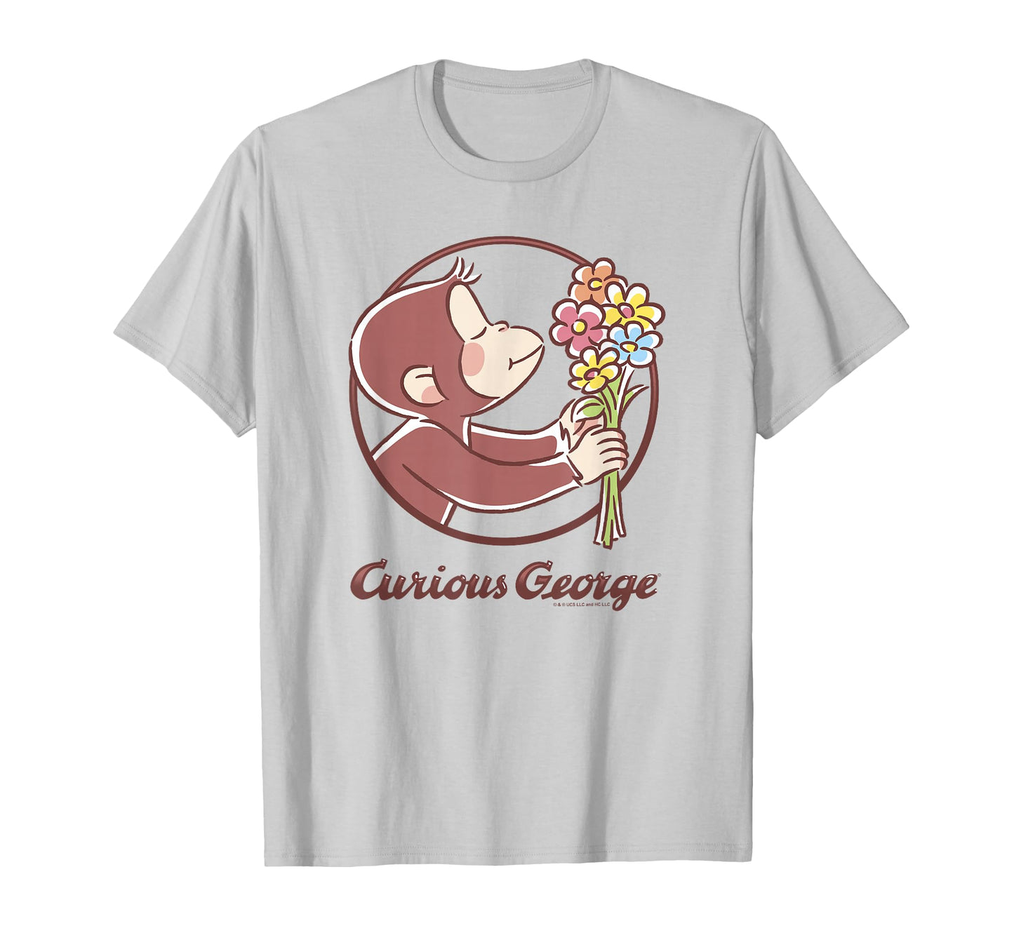 Curious George Flower Bouquet Poster T-Shirt