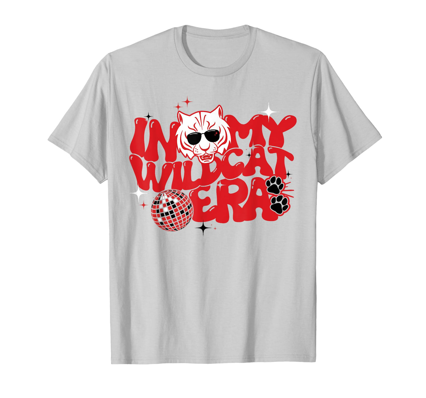 In My Wildcat Era Go Wildcats Groovy School Spirit Mascot T-Shirt