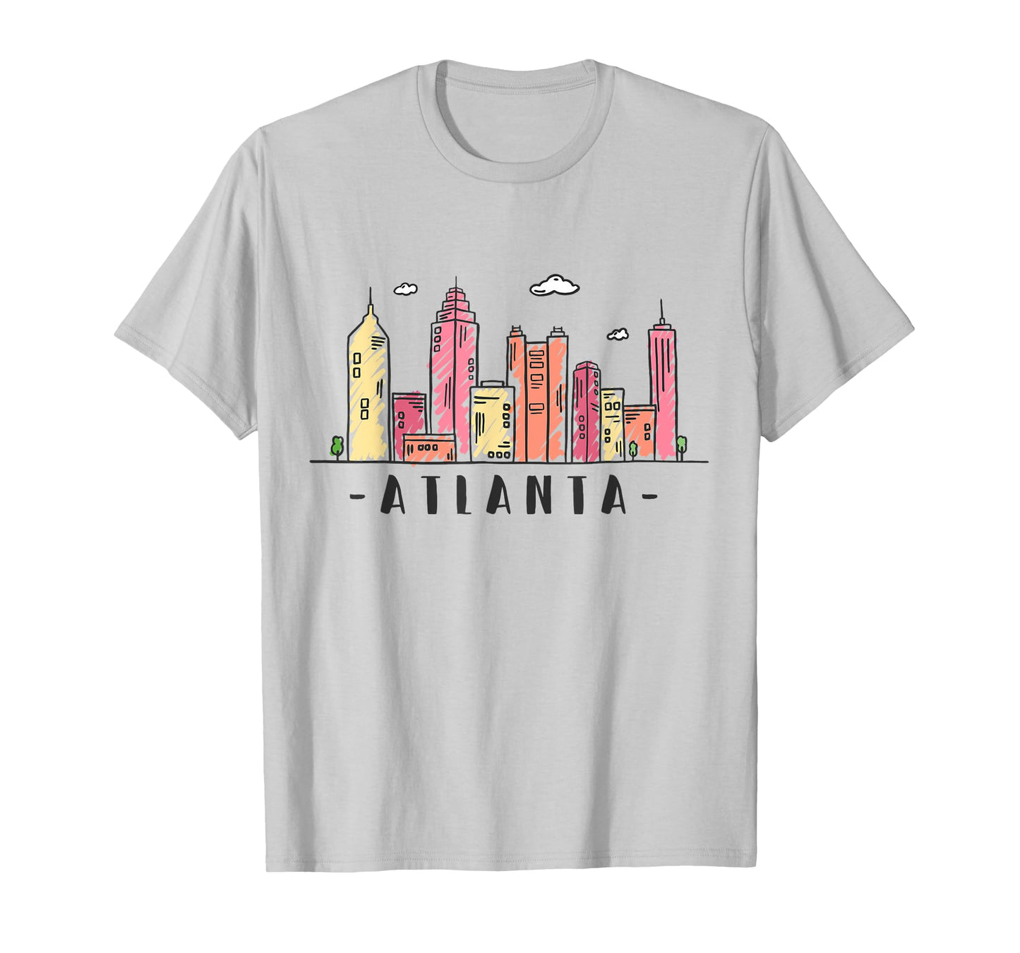 Atlanta Skyline Georgia Colourful City Souvenir Gift T-Shirt