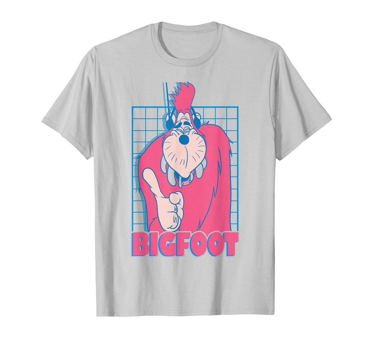 Disney A Goofy Movie Retro Vintage Neon Bigfoot Grid T-Shirt