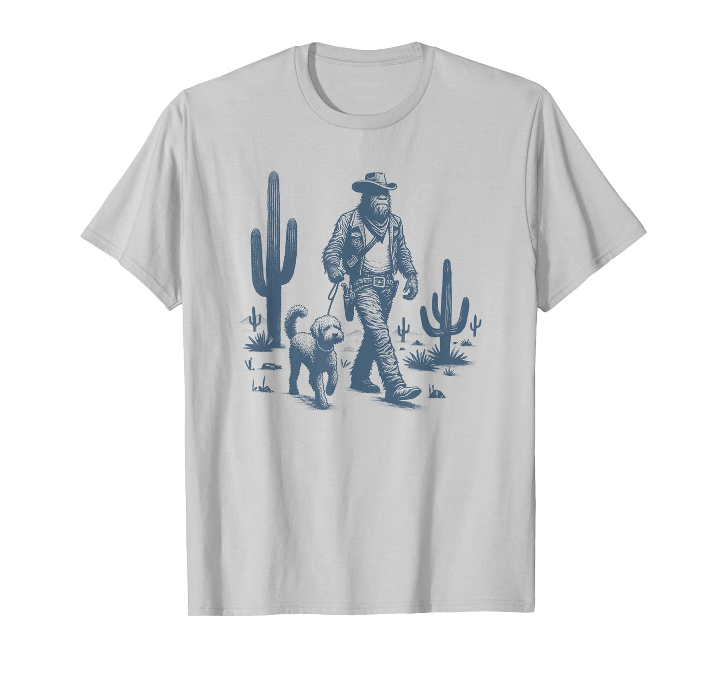 Goldendoodle Bigfoot Western Cowboy Dog Lover T-Shirt