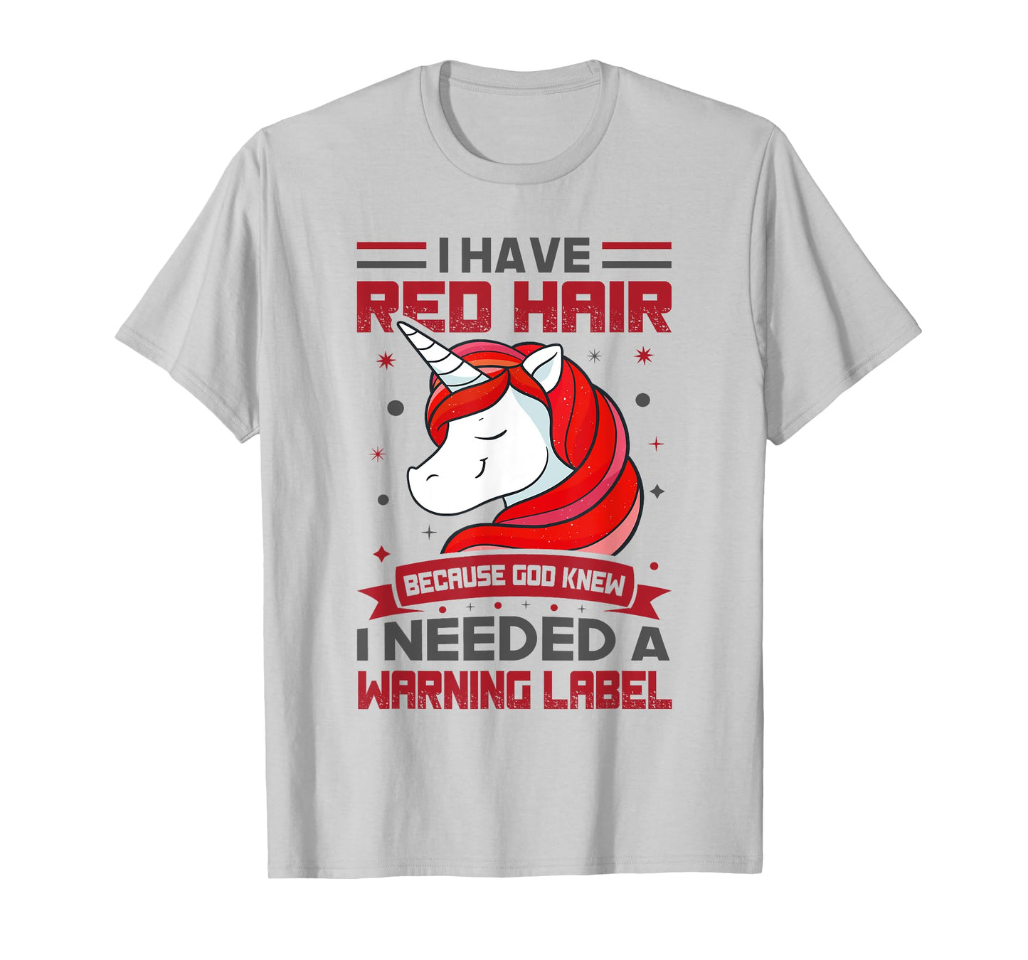 Red Hair Warning Label Redhead Gingers T-Shirt