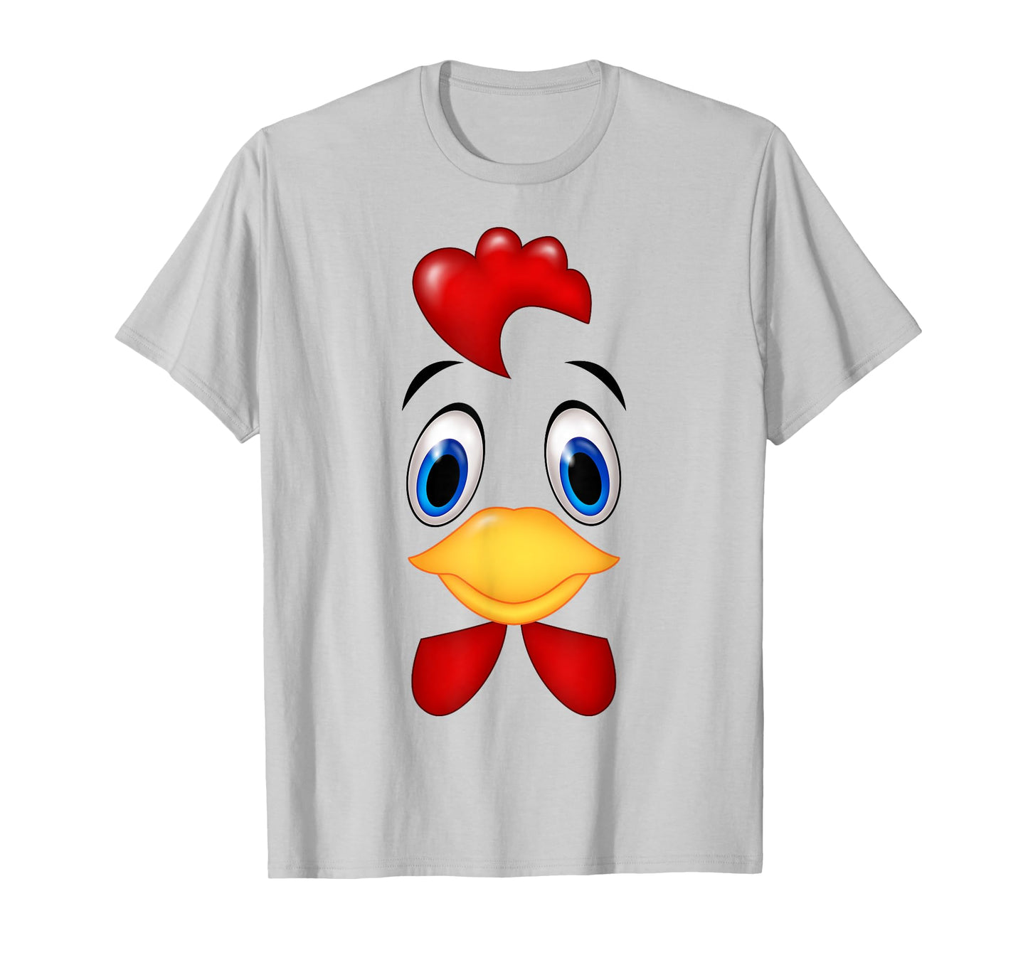 Funny Chicken Face Costume Happy Halloween Day Girls Boys T-Shirt