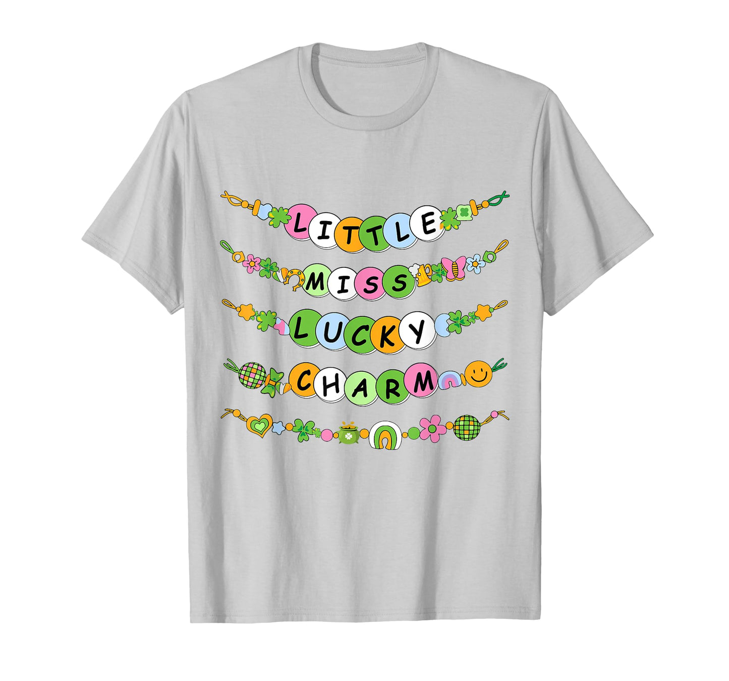 Lil Lucky Charm Bracelets St Patricks Day Toddler Girls Kids T-Shirt