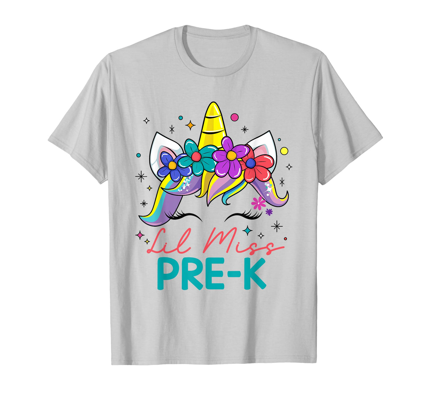 Lil Miss Pre-K Unicorn First Day Of Pre K Preschool Girls T-Shirt