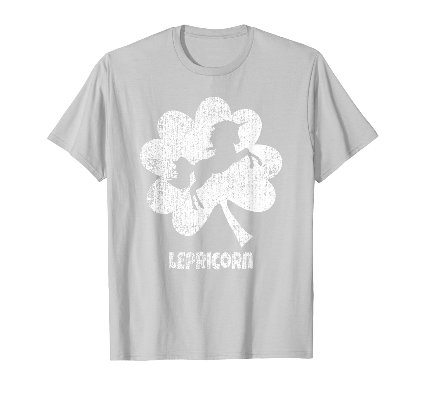 Unicorn St Patricks Day Lepricorn Silhouette Girl Women T-Shirt
