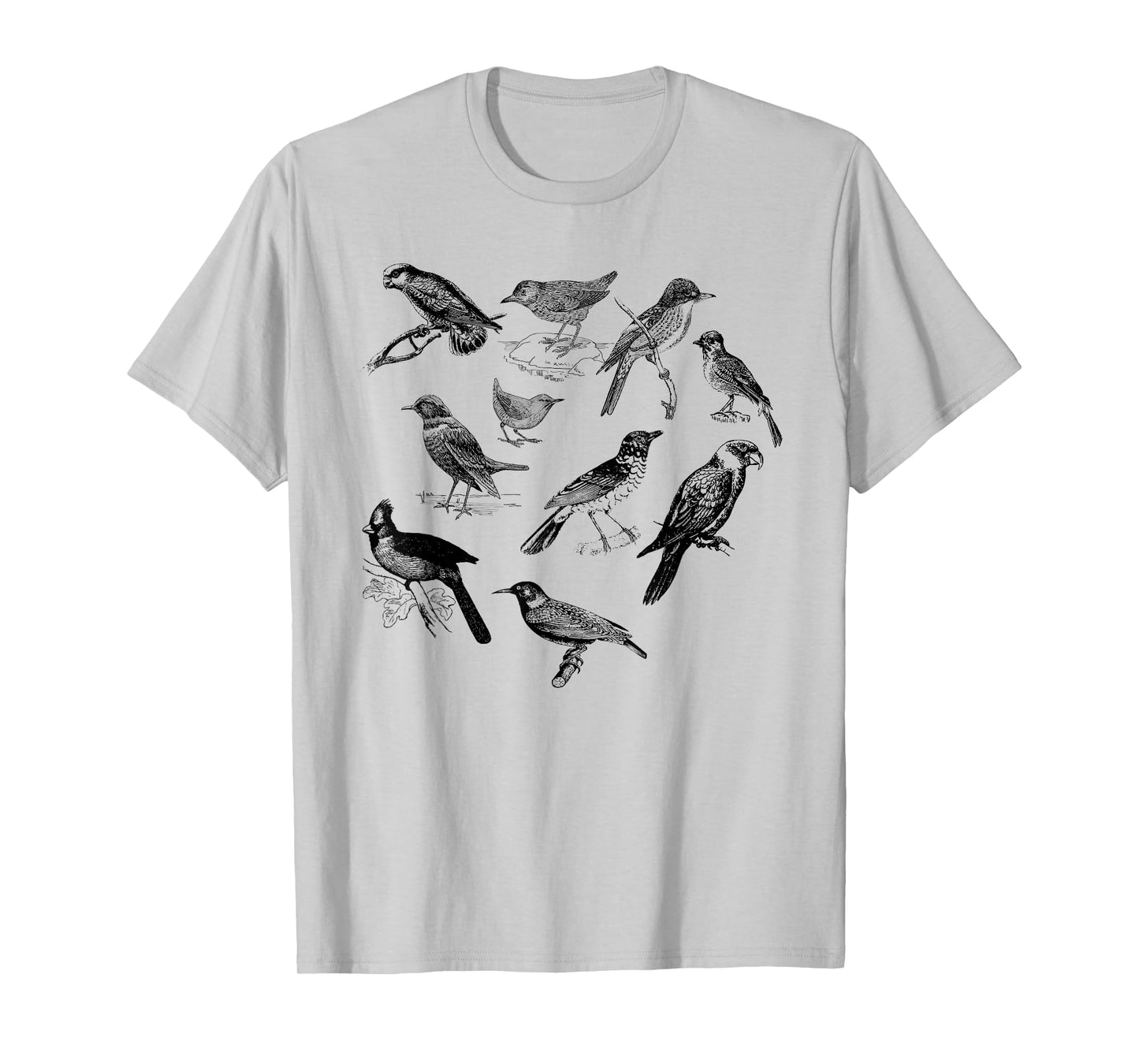 Bird Collection of Different Types T-shirt T-Shirt