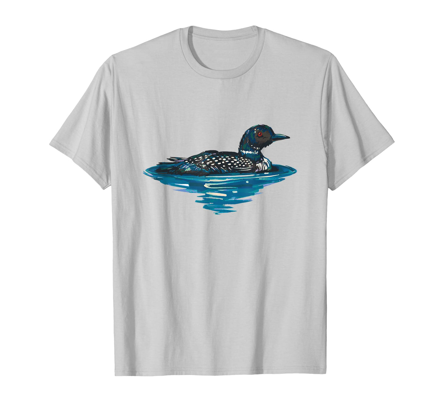 Loon Bird Painting Duck Lake T-Shirt