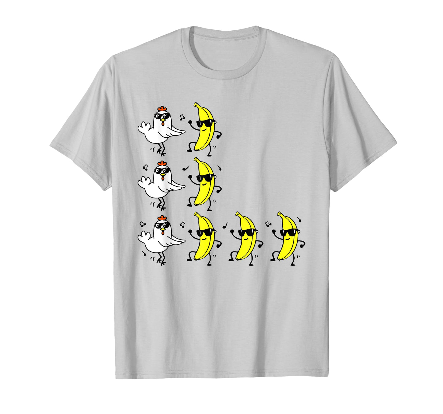 Funny Chicken Banana For Men Women Teens Kids T-Shirt