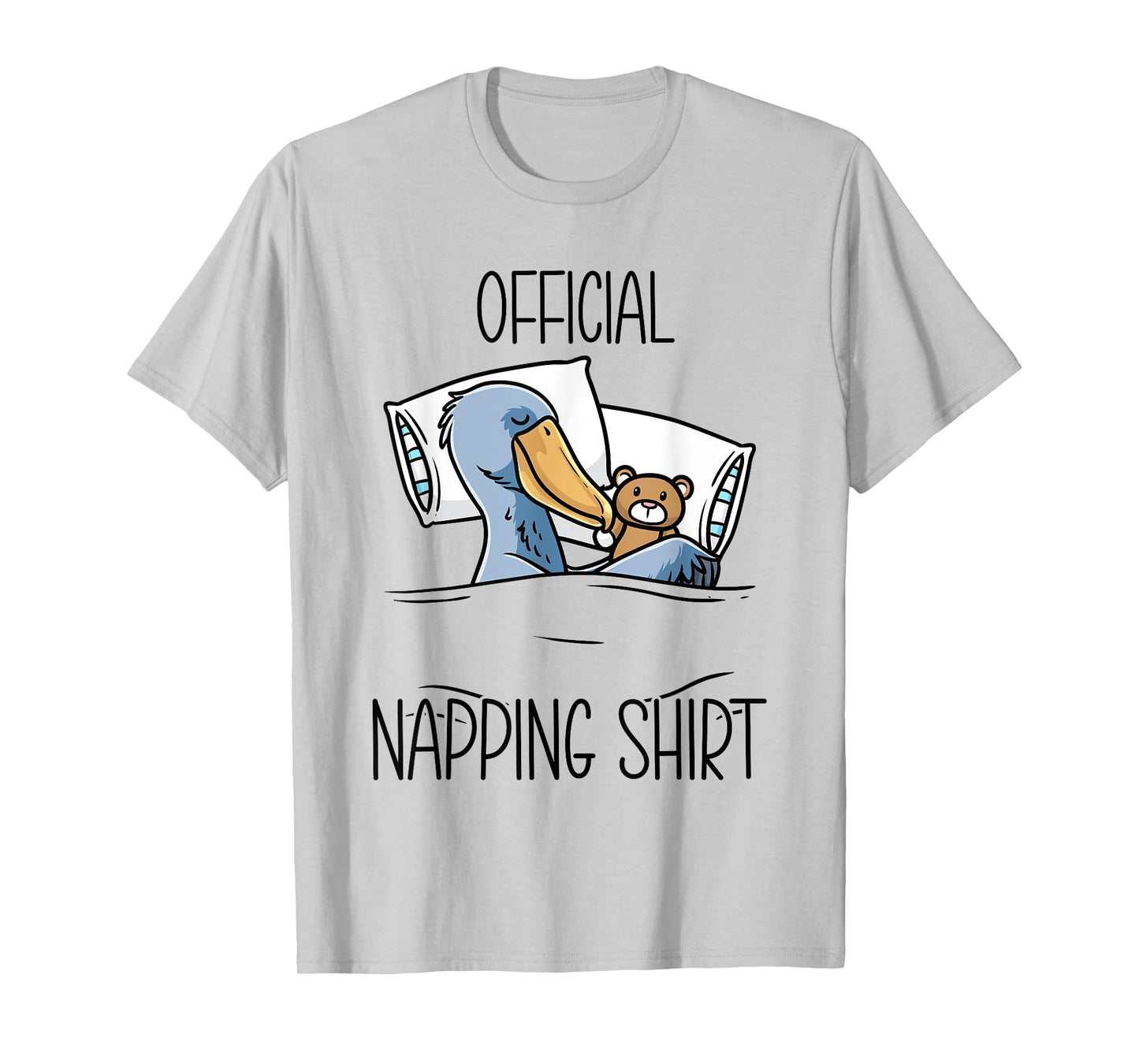 Sleeping Shoebill Bird Hoe-billed Stork With Stuffed Animal T-Shirt