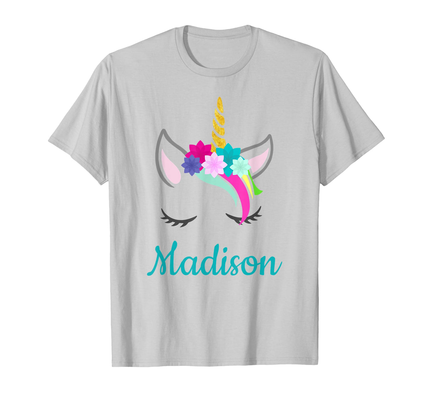 Madison Rainbow Unicorn Name T-Shirt