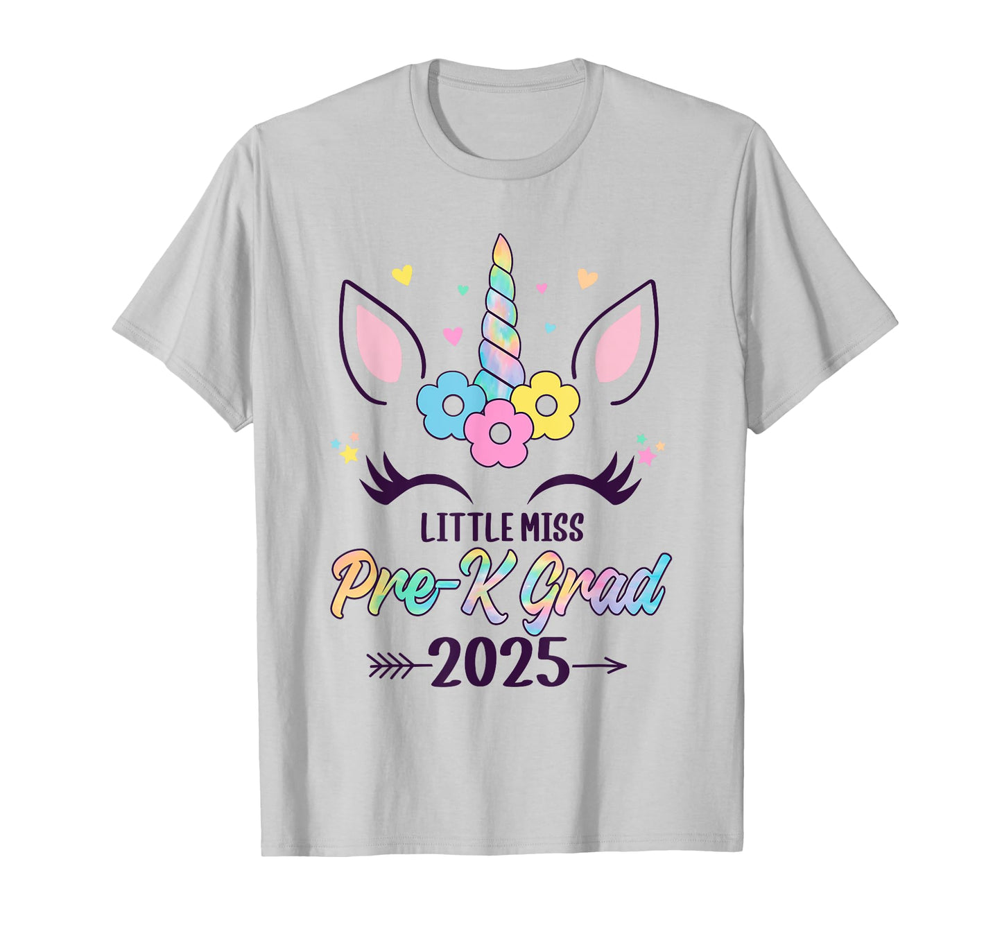 Little Miss Pre-K Grad 2025 Preschool Graduation Girls Kids T-Shirt