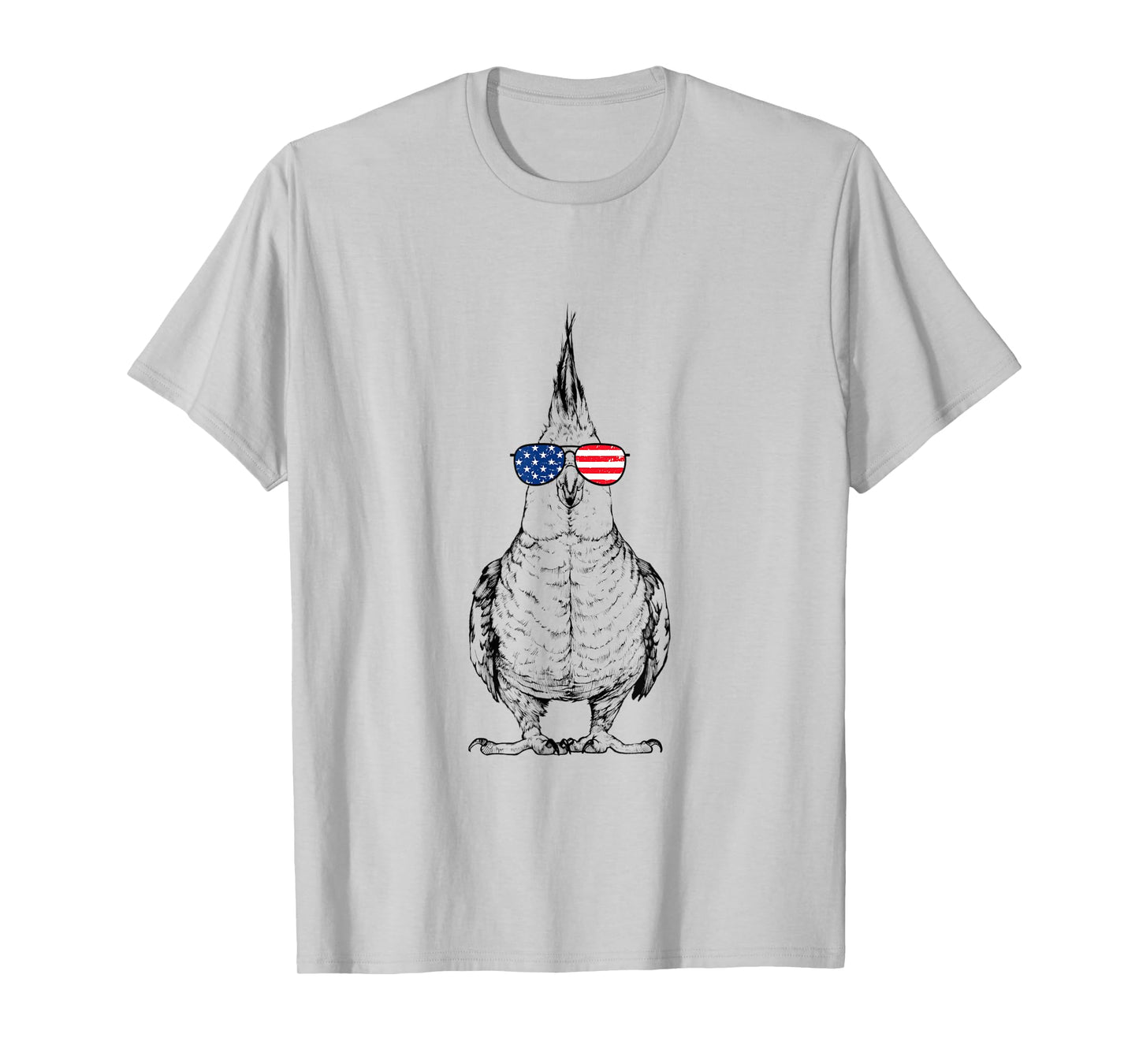 4th of July Cockatiel Bird Patriotic USA Sunglasses American T-Shirt