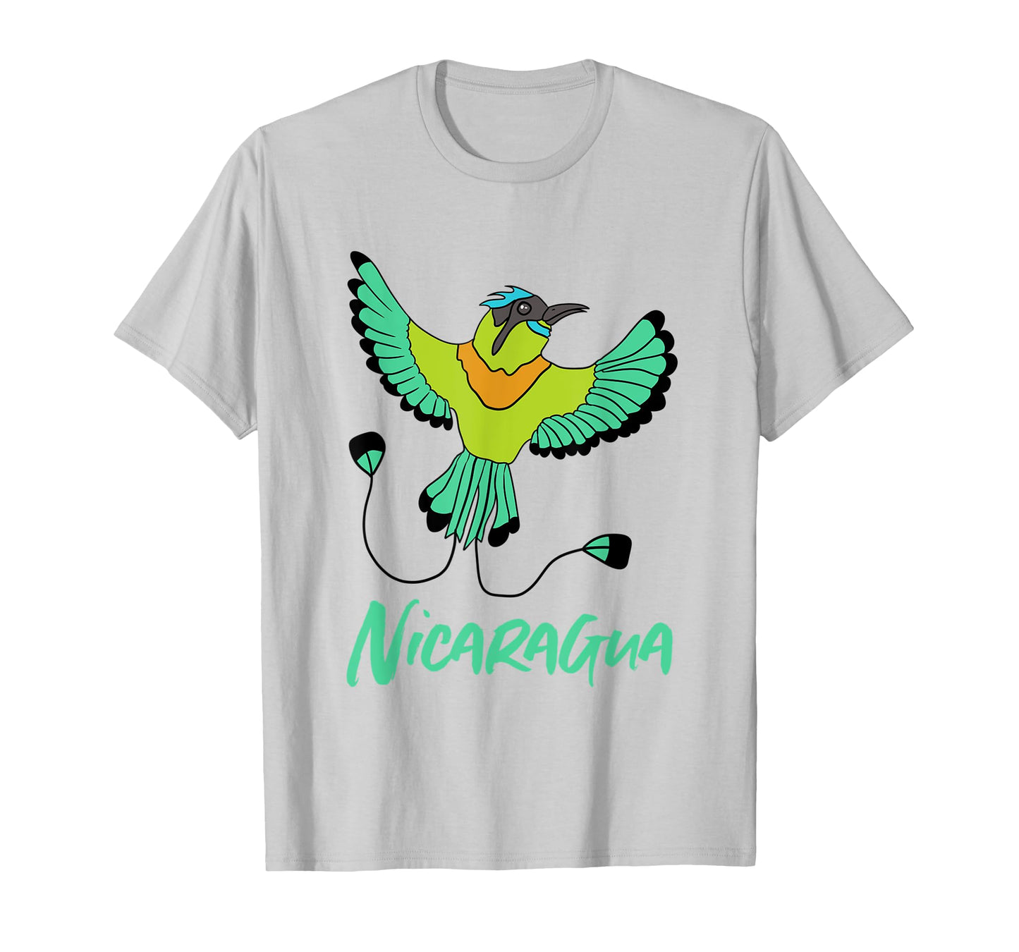 Nicaragua Guardabarranco Colourful National Bird T-Shirt