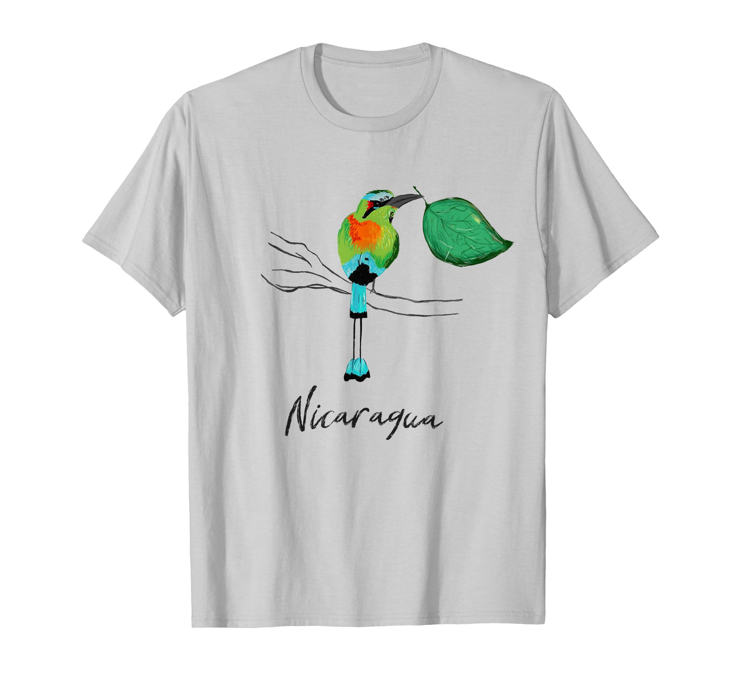 Nicaragua Guardabarranco Colorful national bird shirt T-Shirt