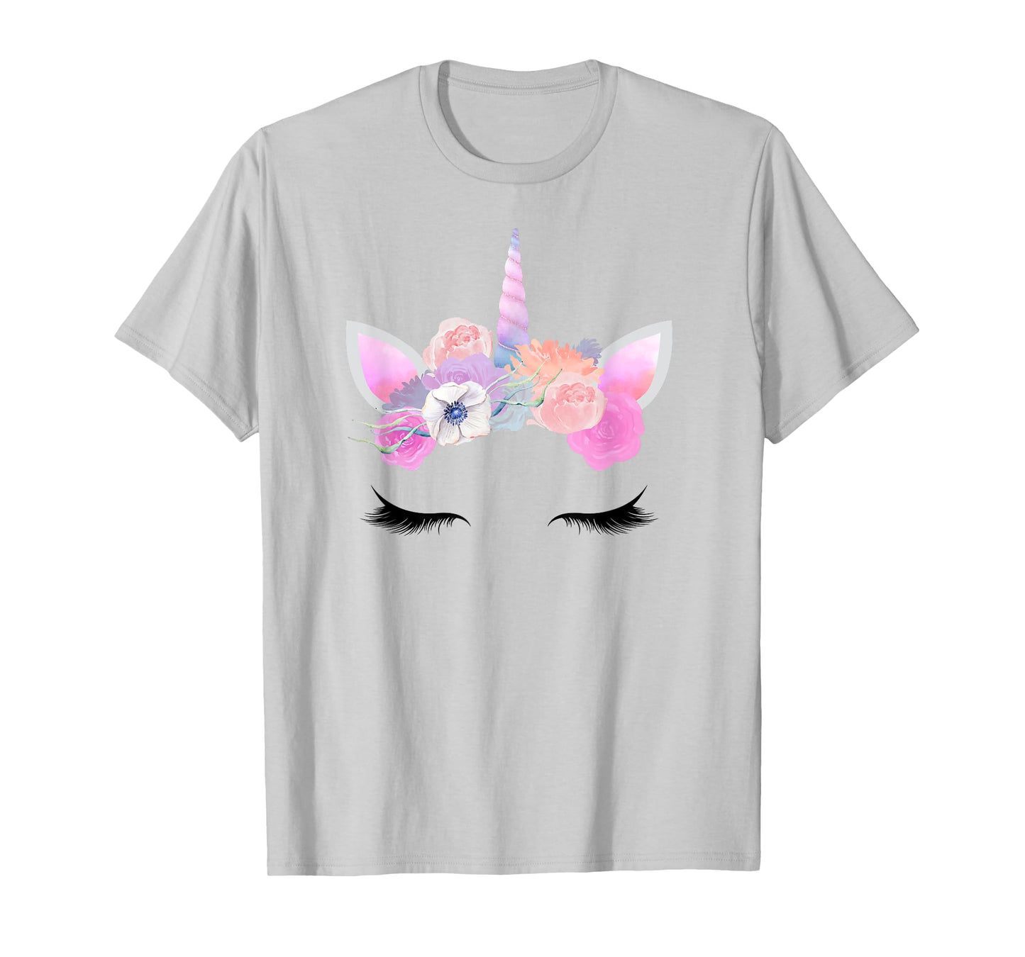 Pink Unicorn Halloween Costume Face Unicorn Birthday Party T-Shirt