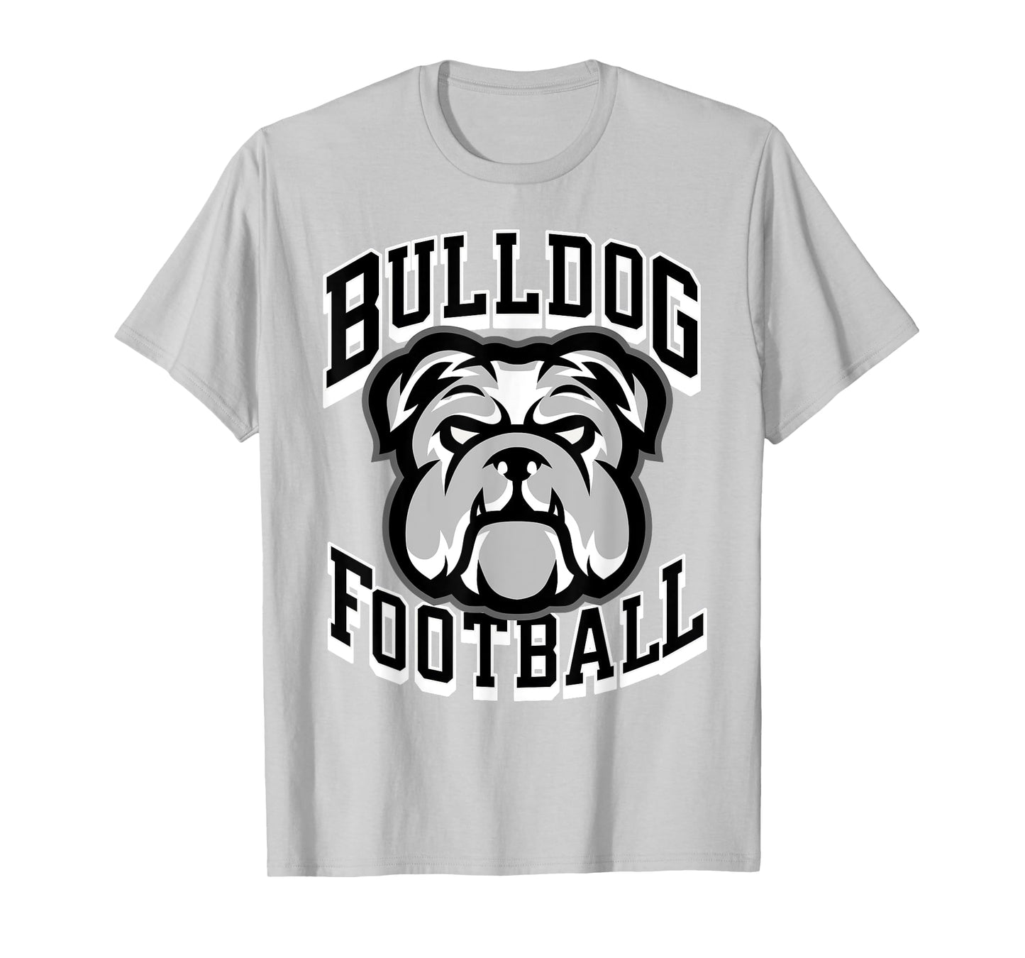 Bulldogs Football Game Day Print Mom Dad Black T-Shirt