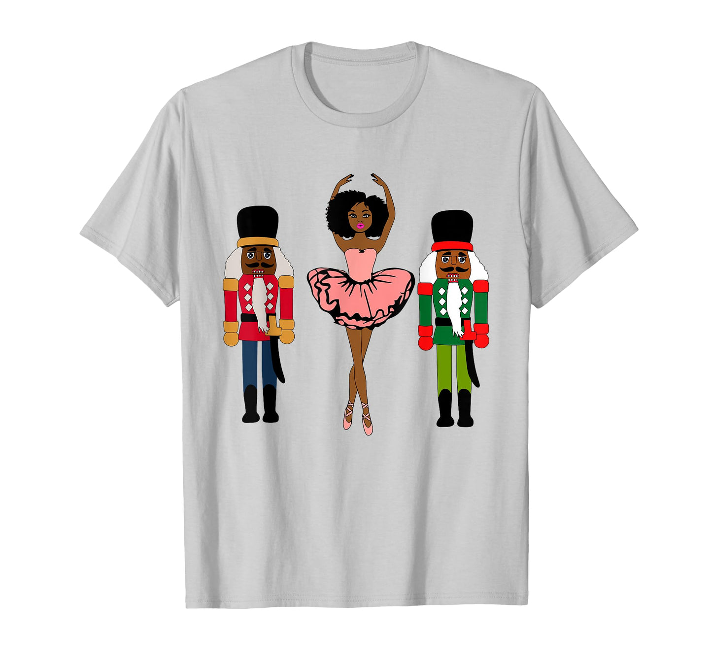 Black Ballerina Christmas Black Nutcracker Xmas African Xmas T-Shirt